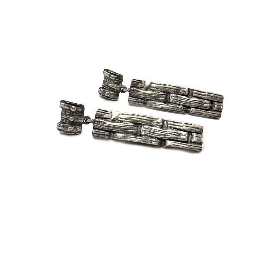 Aretes Canasto Largo - Plata