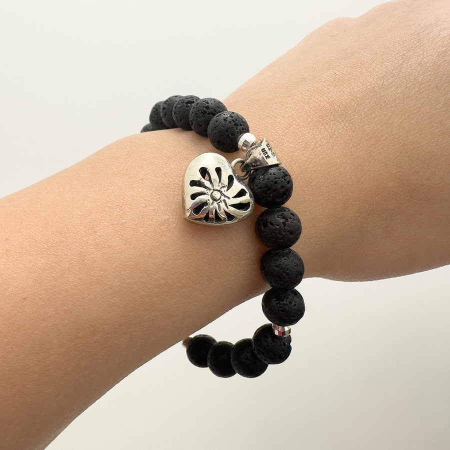 Pulsera Corazon Matices Plata