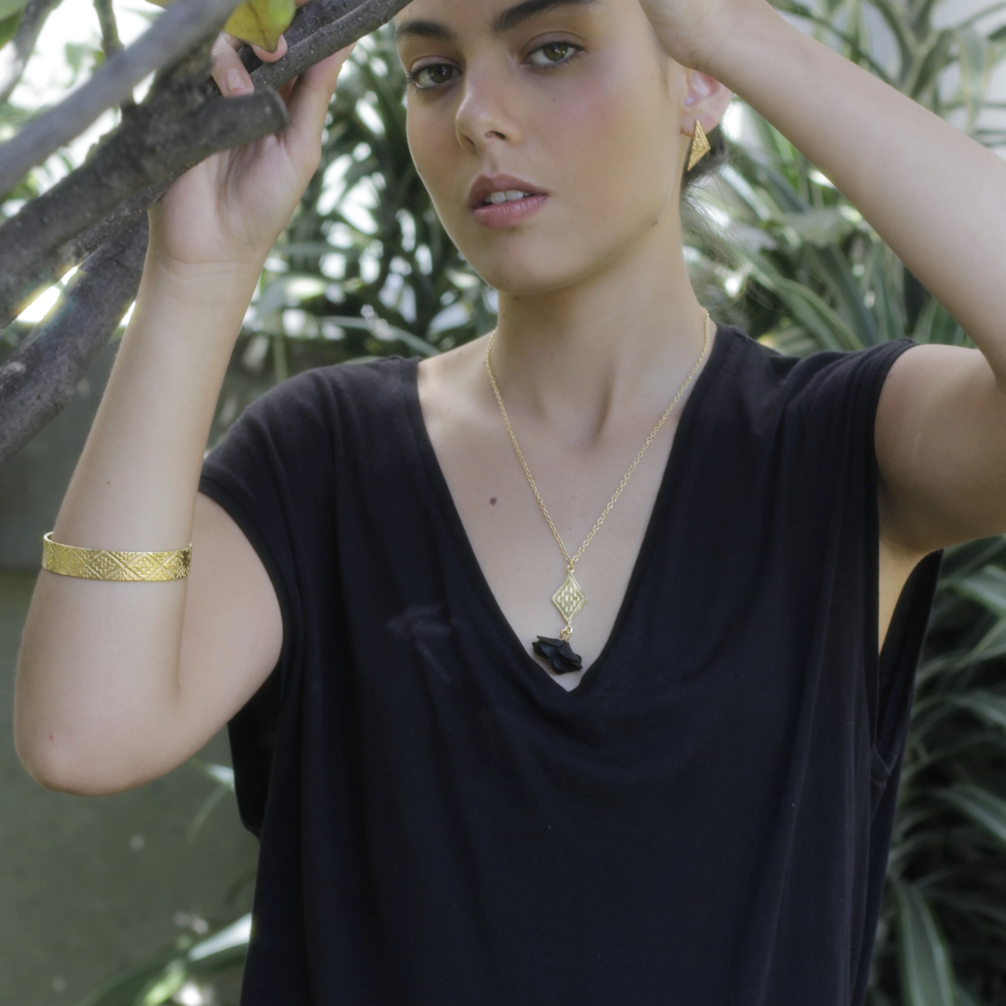 Dije Rombo Chico en Chapa de Oro